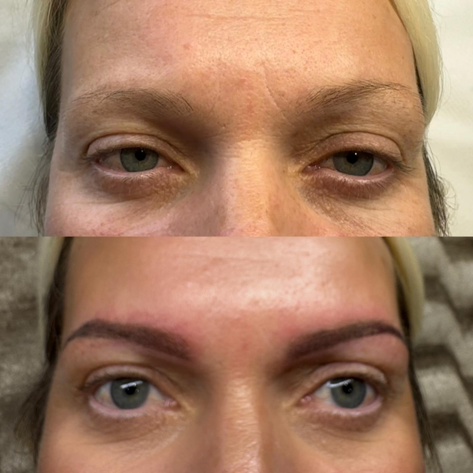 Powder Brows — before and after